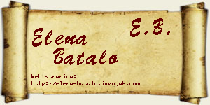 Elena Batalo vizit kartica